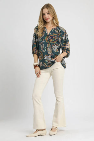The Lynn Top-Teal