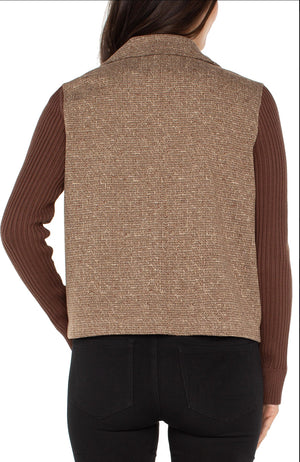 Liverpool-Shacket w/Sweater Sleeves/Chocolate