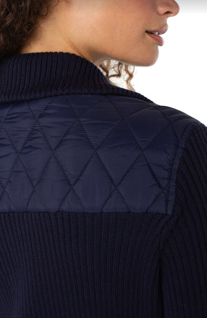 Liverpool-LS Sweater/Woven Jacket-Navy
