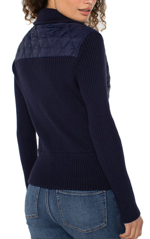 Liverpool-LS Sweater/Woven Jacket-Navy