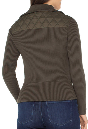 Liverpool LS-Sweater Woven Jacket-Forest Night