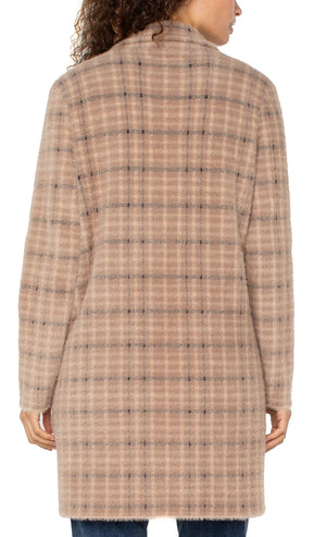 Liverpool-Open Front Coatigan Sweater-Camel