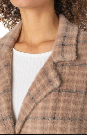 Liverpool-Open Front Coatigan Sweater-Camel