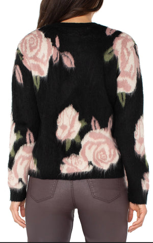 Liverpool-Crew NeckSweater-Black Floral