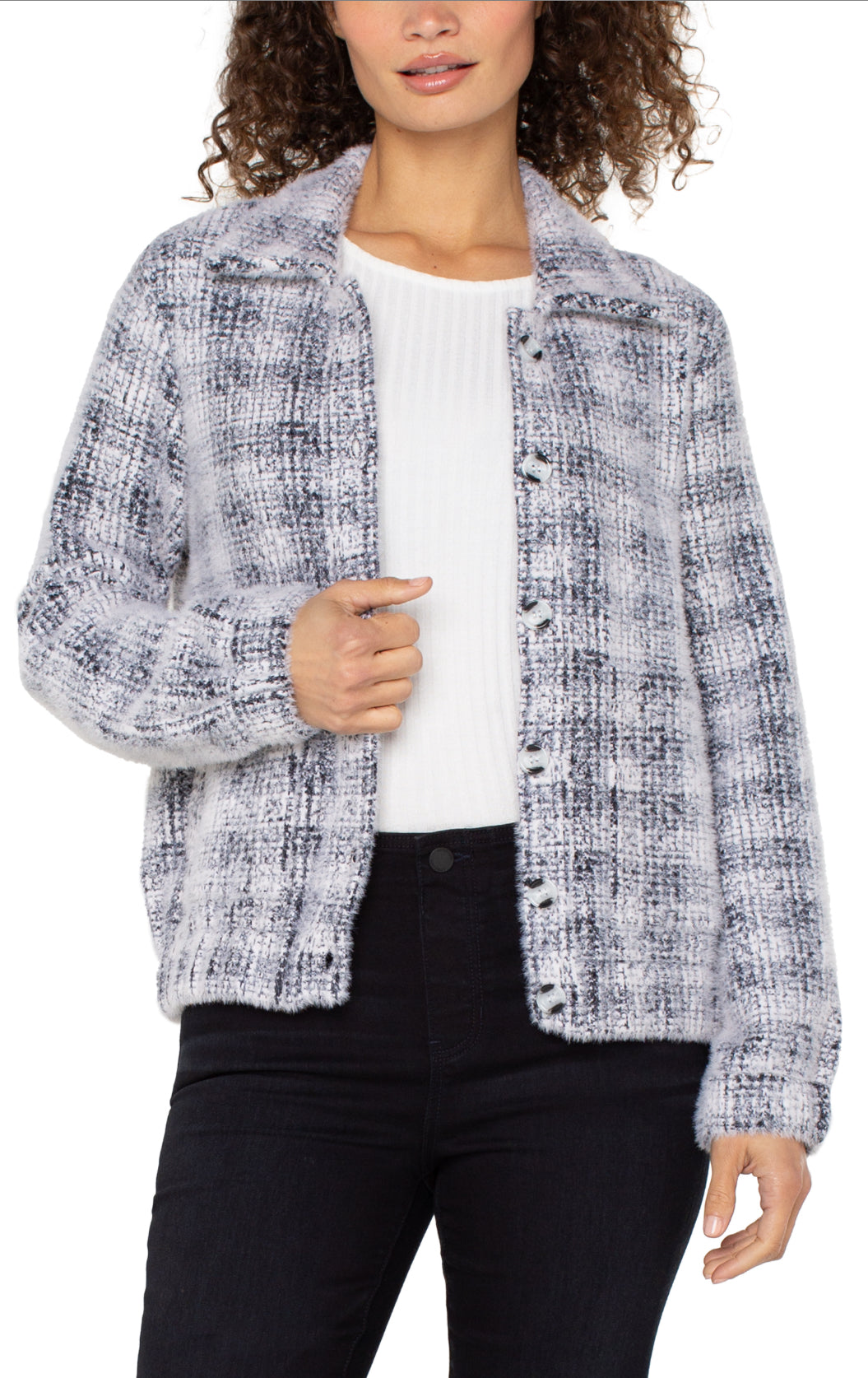 Liverpool Collared Bomber Jacket-Grey/White