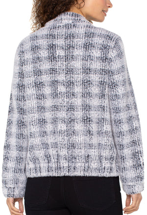 Liverpool Collared Bomber Jacket-Grey/White