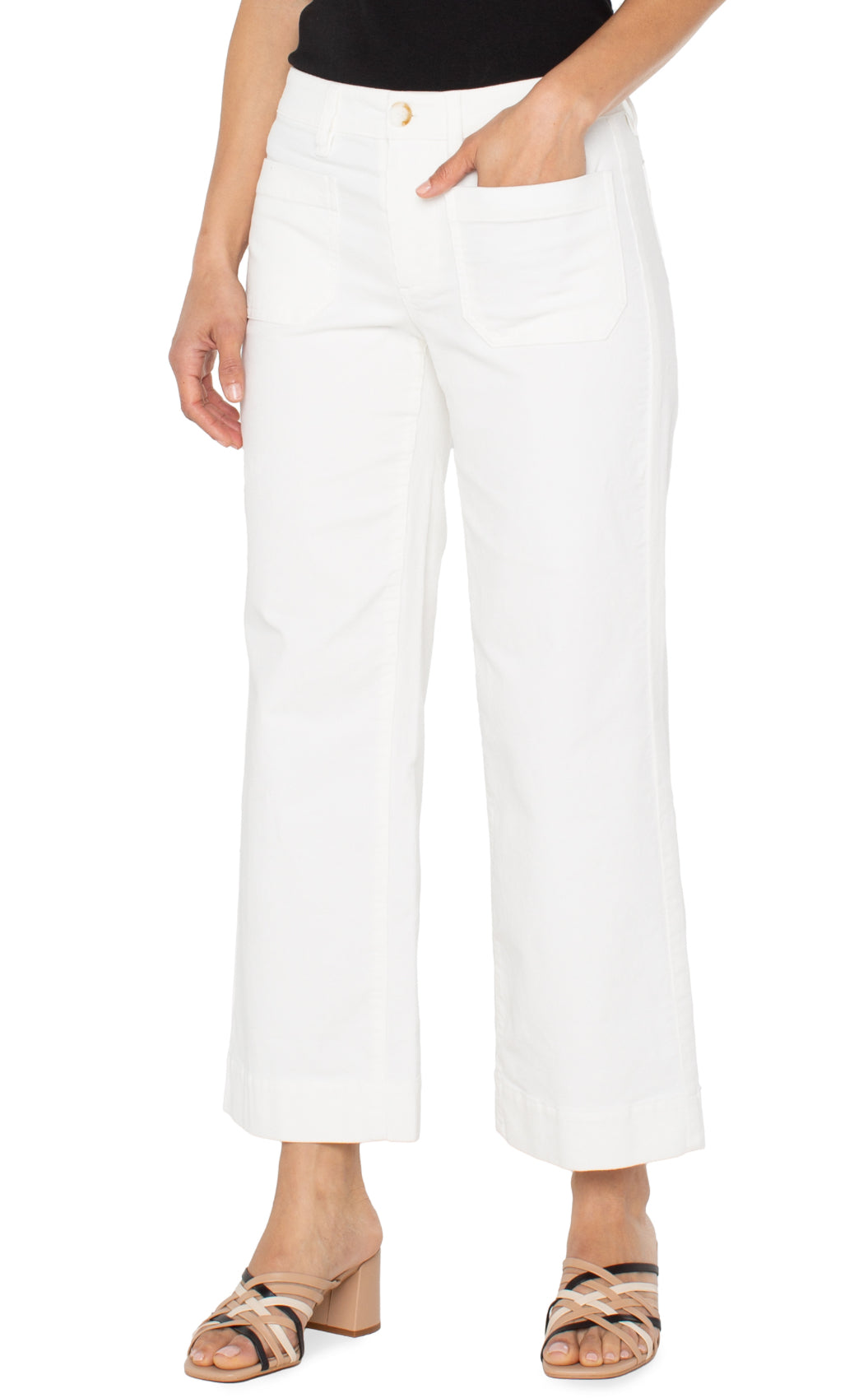 Liverpool-Corduroy Crop W/Patch Pockets/Vintage