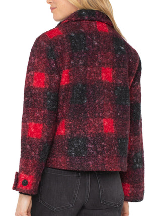 Liverpool-Button Front Shacket-Red