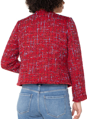Liverpool-Collarless Jacket-Red
