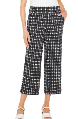 Liverpool Mabel Pull-On Crop-Black/White