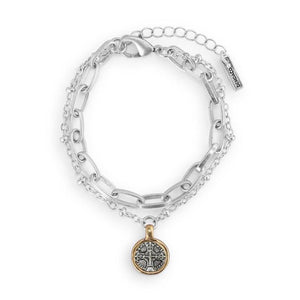 Wrapped In Prayer Bracelet-Silver