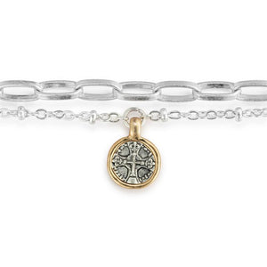 Wrapped In Prayer Bracelet-Silver
