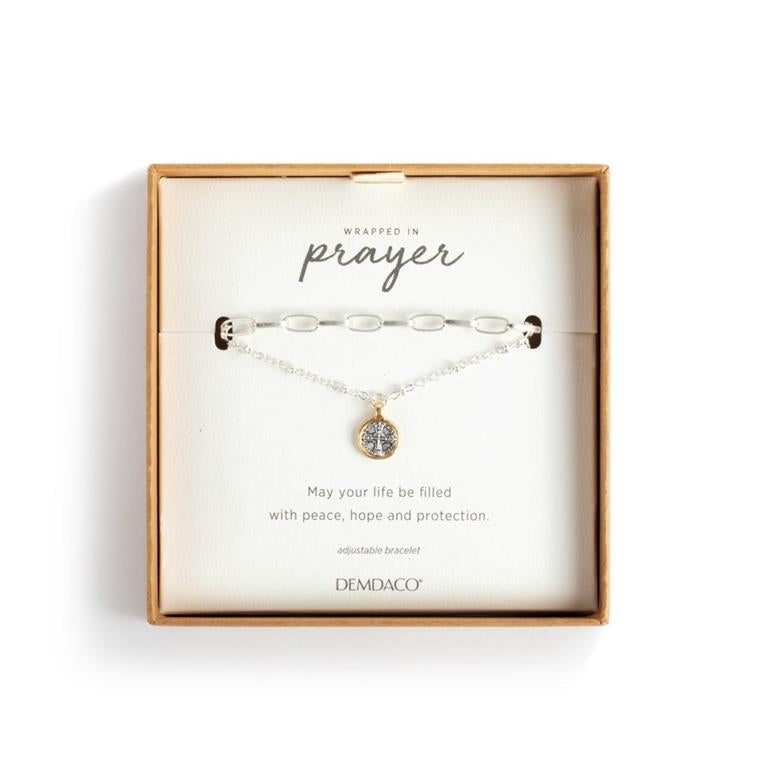 Wrapped In Prayer Bracelet-Silver