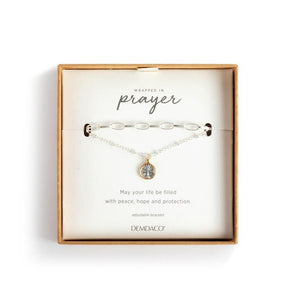 Wrapped In Prayer Bracelet-Silver