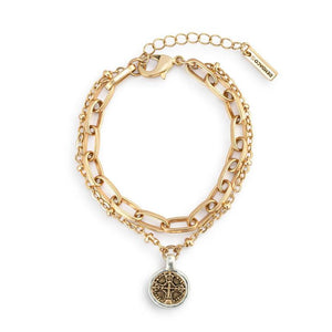 Wrapped In Prayer Bracelet-Gold