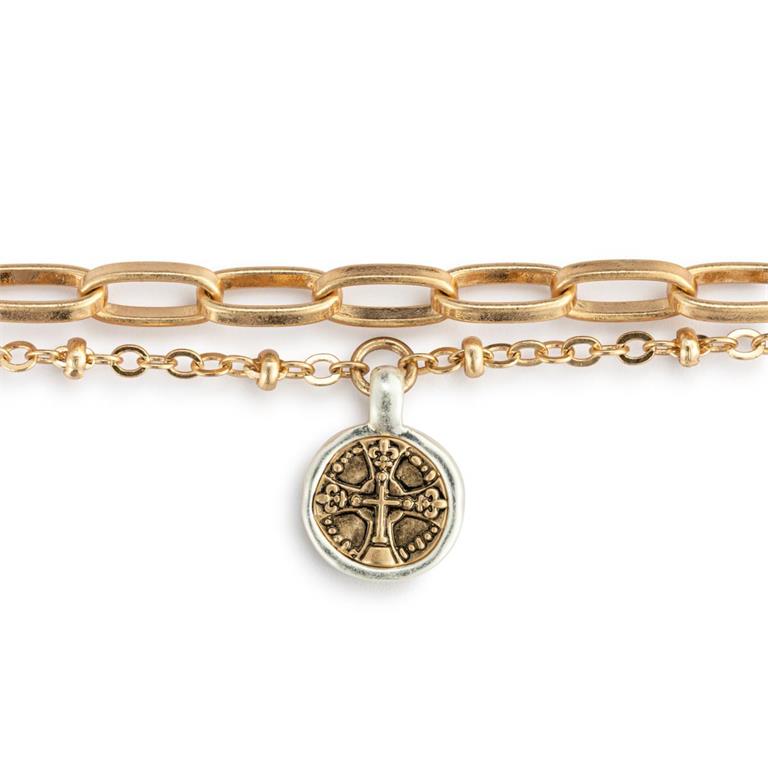 Wrapped In Prayer Bracelet-Gold
