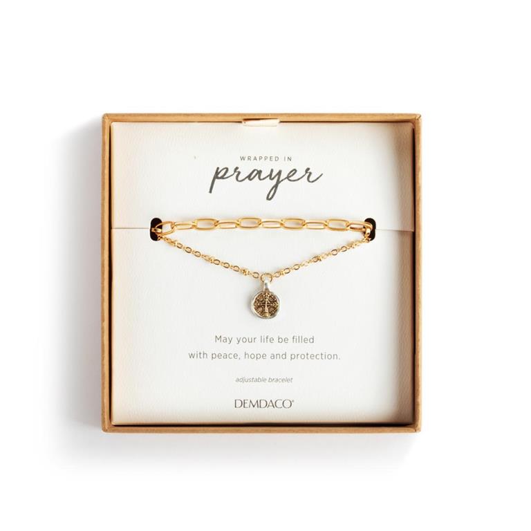 Wrapped In Prayer Bracelet-Gold