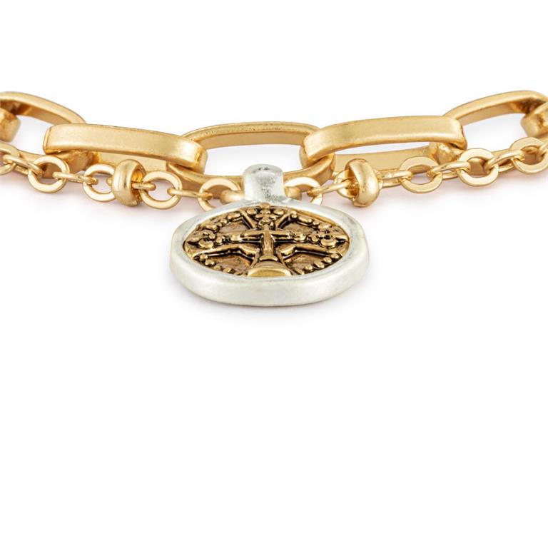 Wrapped In Prayer Bracelet-Gold