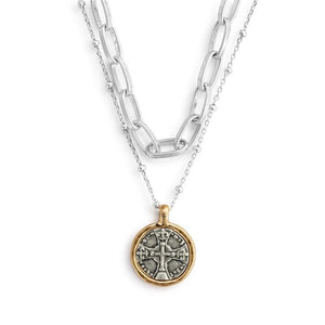 Wrapped In Prayer Necklace-Silver