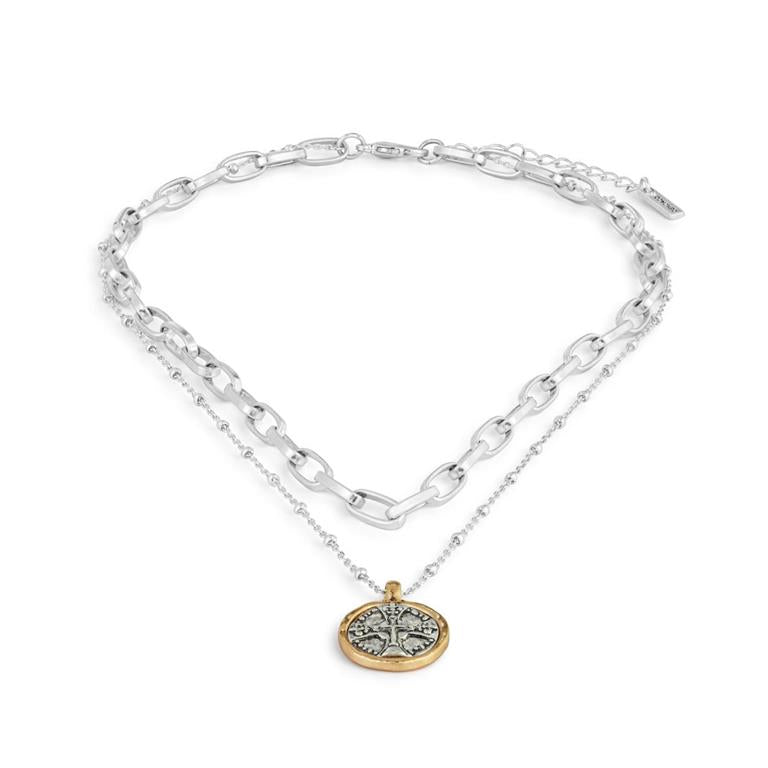 Wrapped In Prayer Necklace-Silver