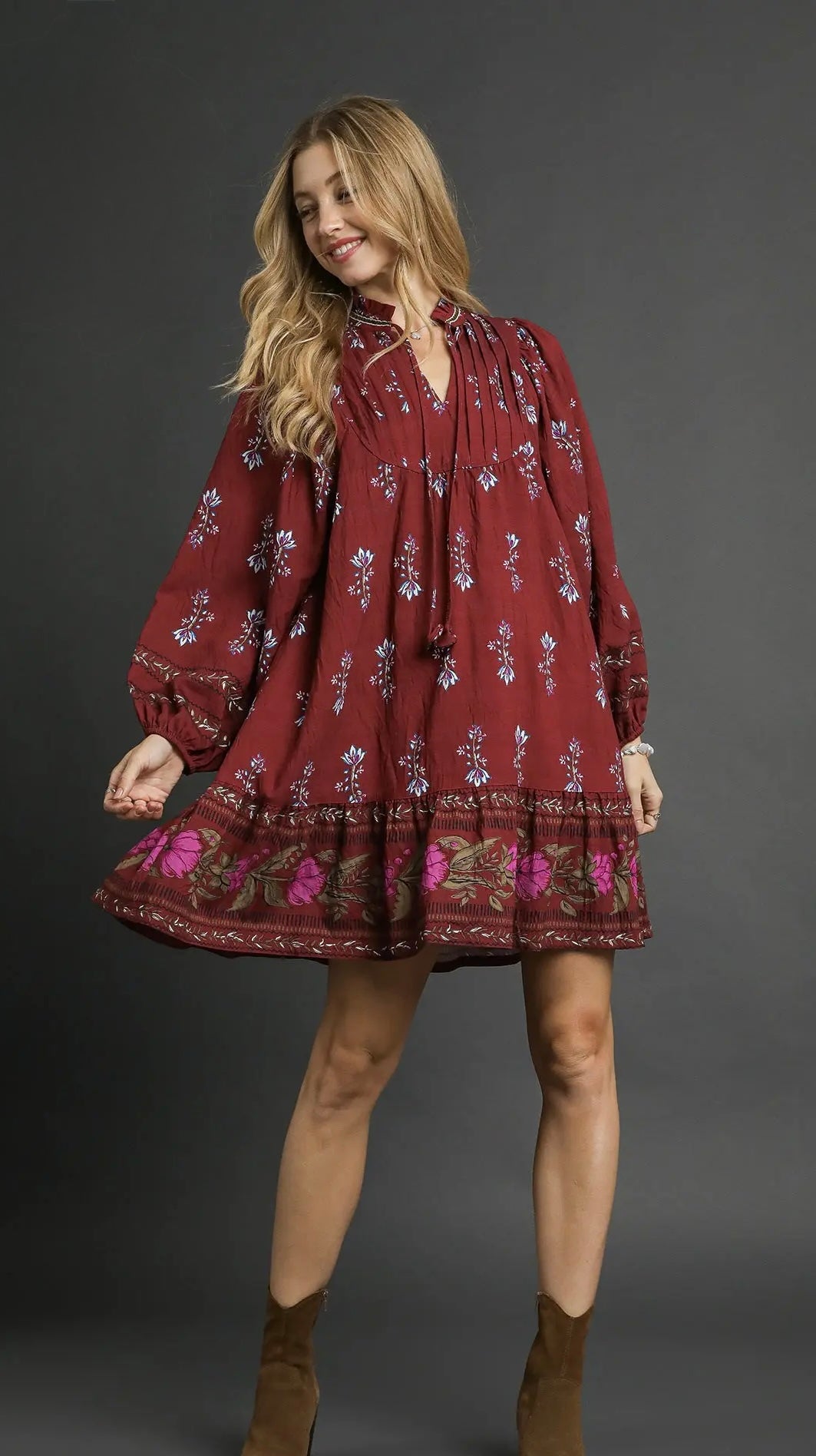 The Emily Dress-Cranberry