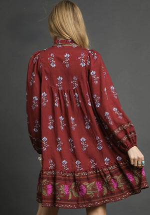 The Emily Dress-Cranberry