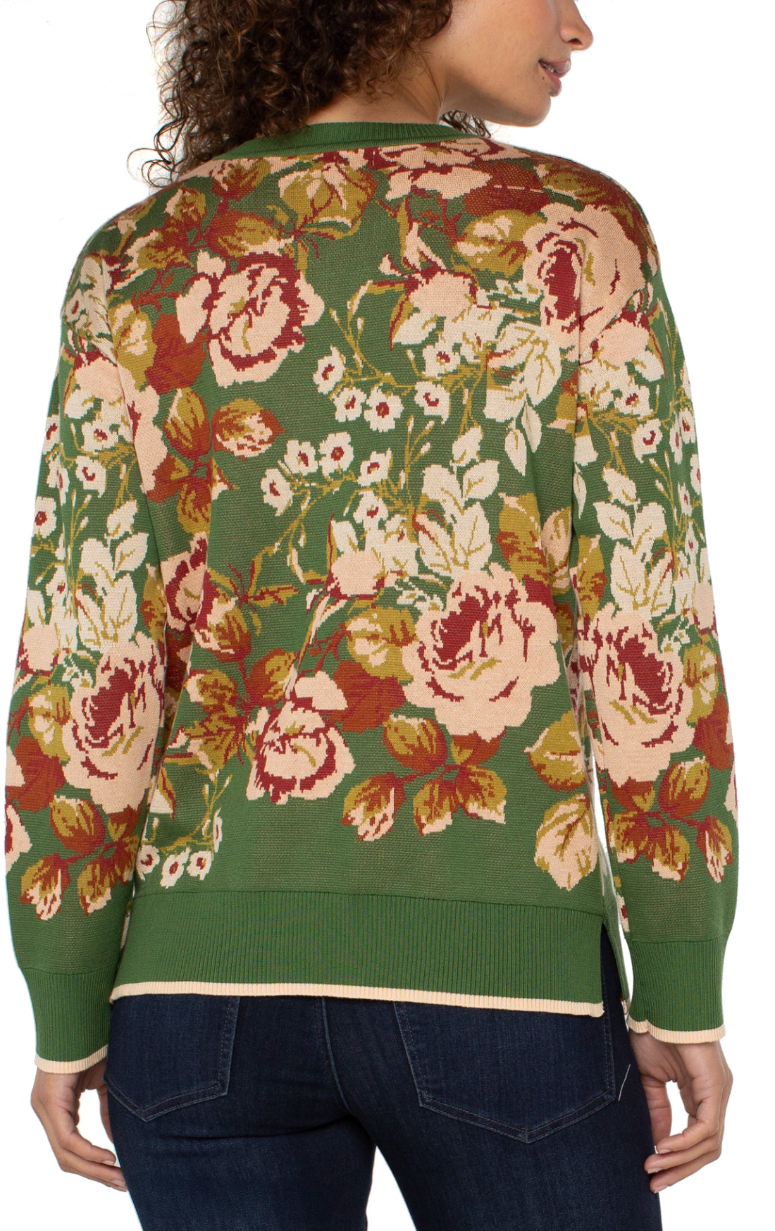 Liverpool Crew Neck Sweater-Green Multi