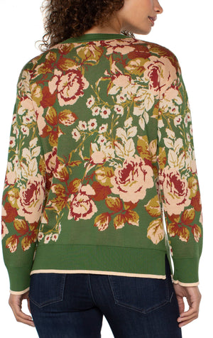 Liverpool Crew Neck Sweater-Green Multi