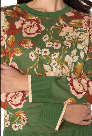 Liverpool Crew Neck Sweater-Green Multi