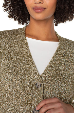 Liverpool Button Front Cardigan-Olive
