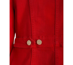 Liverpool Peplum Jacket-Fire Brick