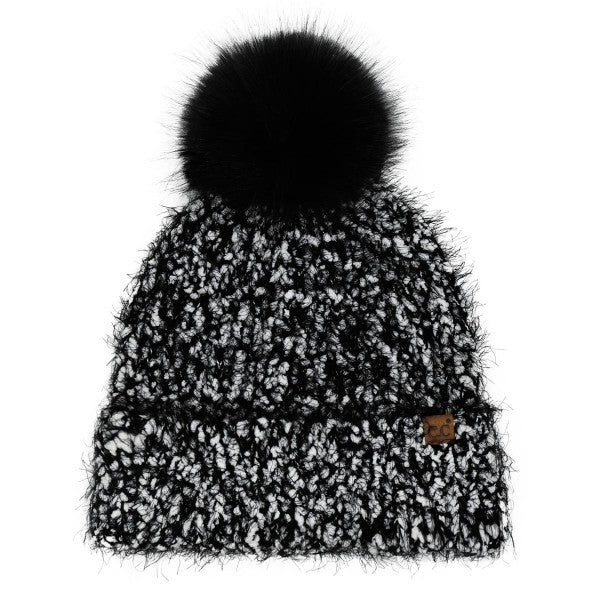 CC Beanie-Boucle w/Fur Pom