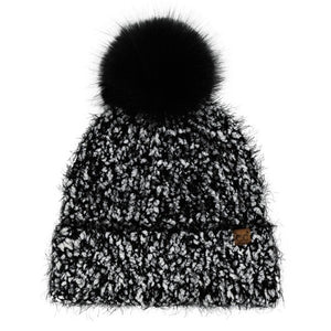 CC Beanie-Boucle w/Fur Pom