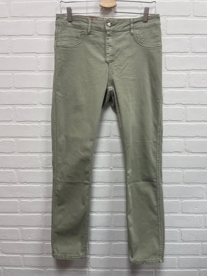 Tempo Paris Reversible Jeans- Olive