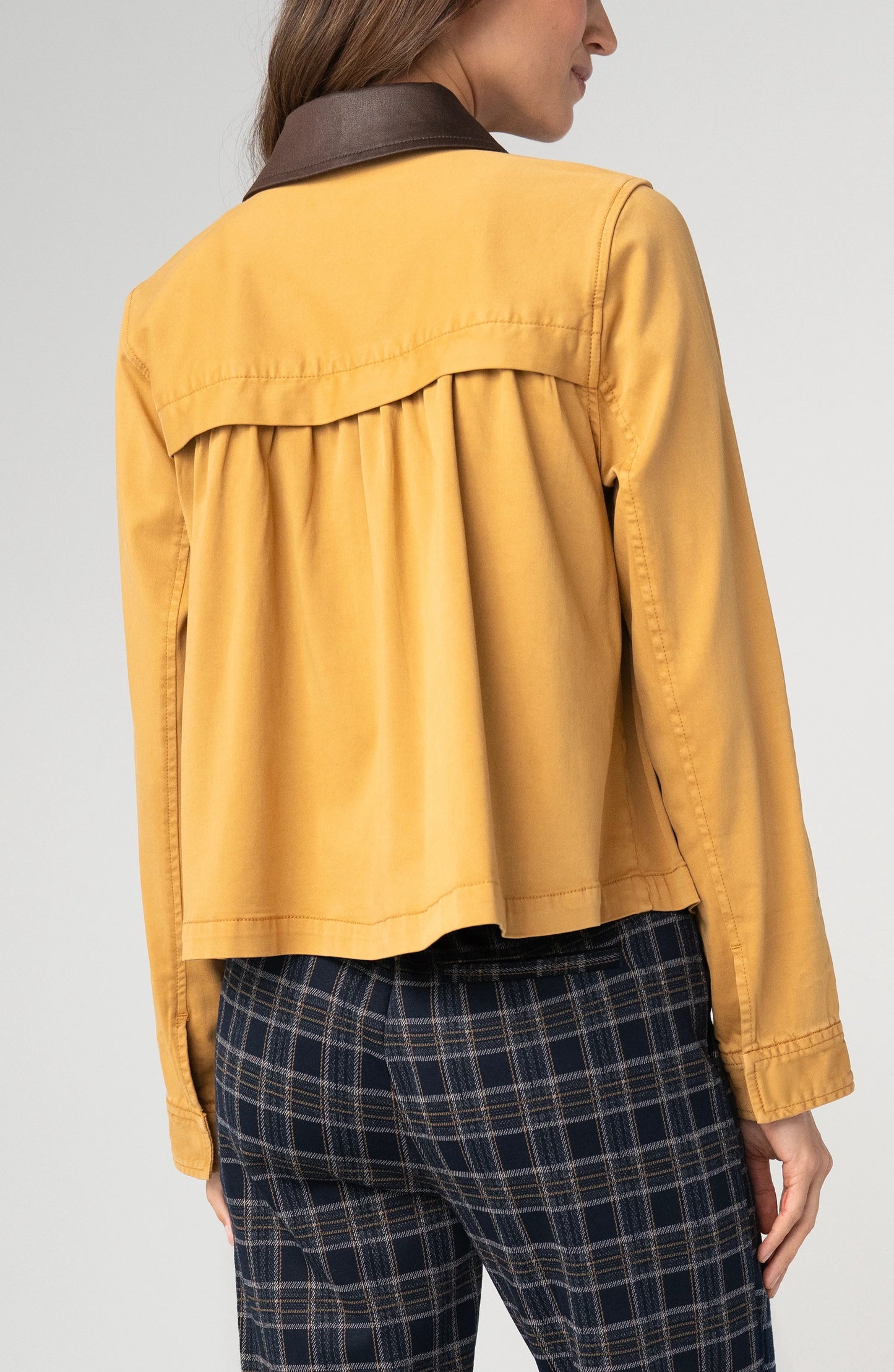 Liverpool Collared Swing Jacket- Gold