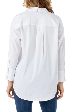 Oversized Classic Button Down- White