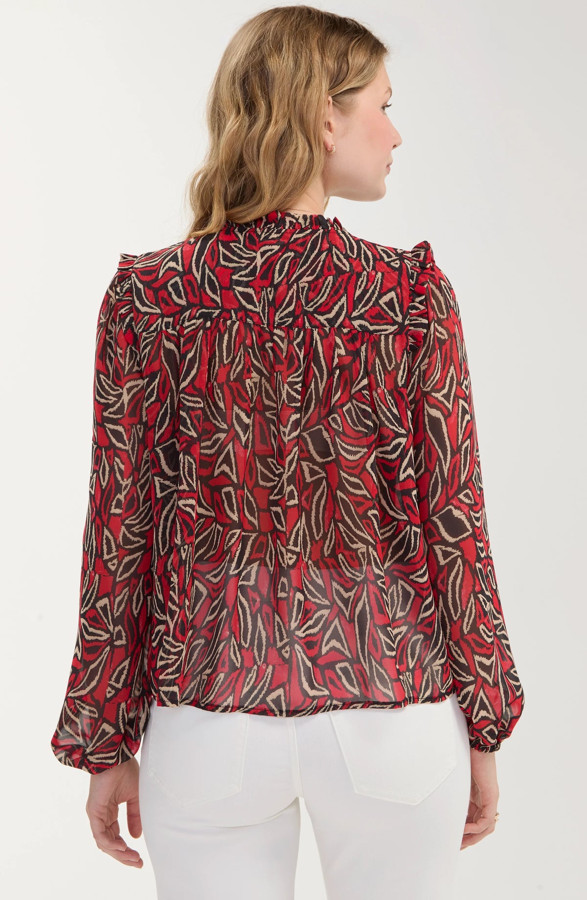 Liverpool Woven Blouse W/ Pintucks