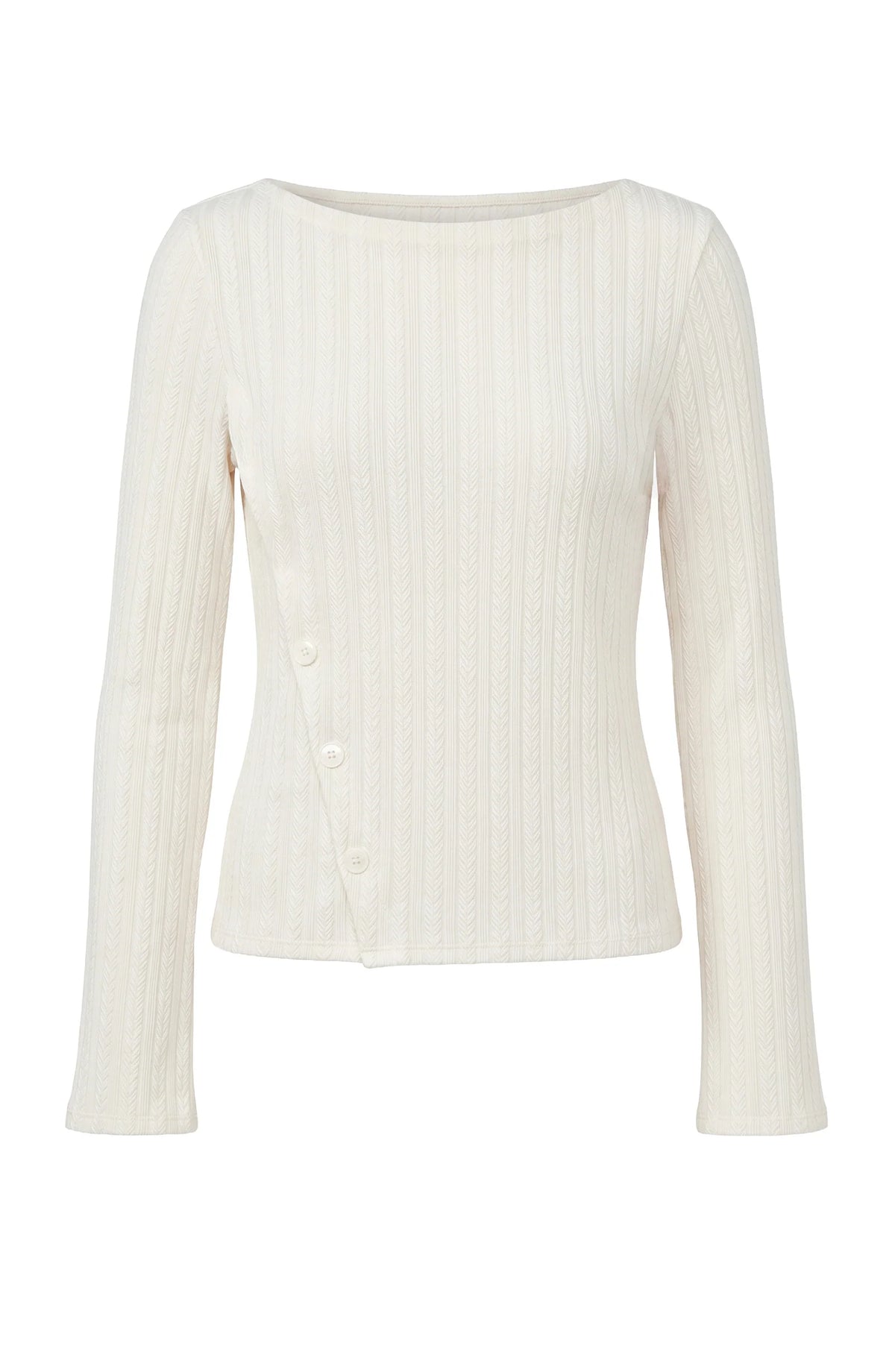 Liverpool Long Sleeve Boat Neck Knit Top
