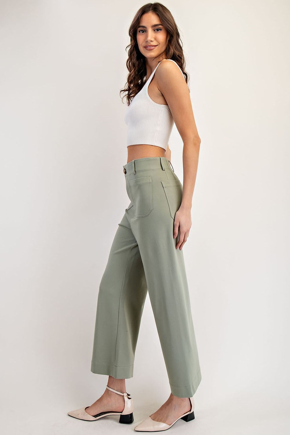 The Jade Straight Leg- Sage