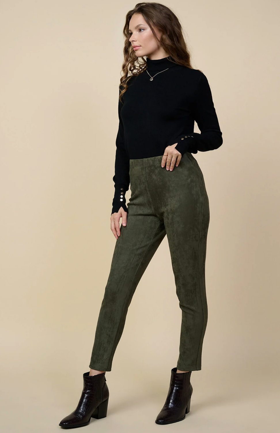 Faux Suede Leggings - The Rusty Willow Boutique