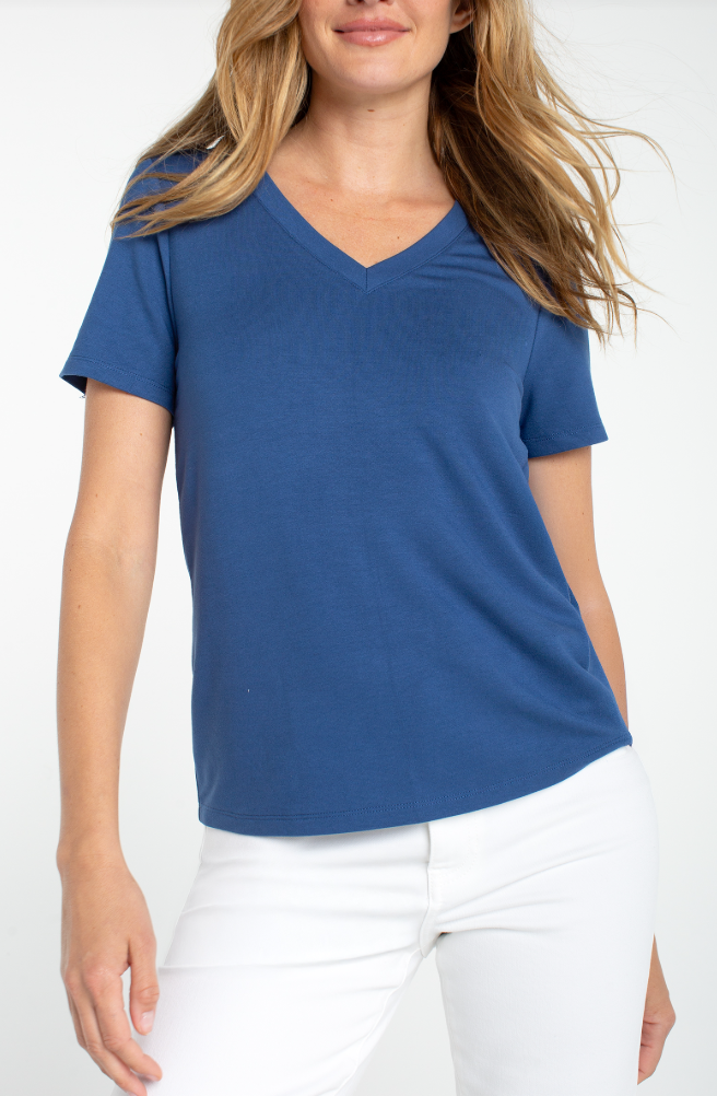 Short Sleeve V Neck Tee