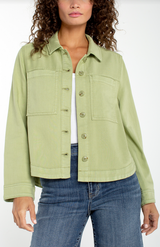 High Low Denim Shacket