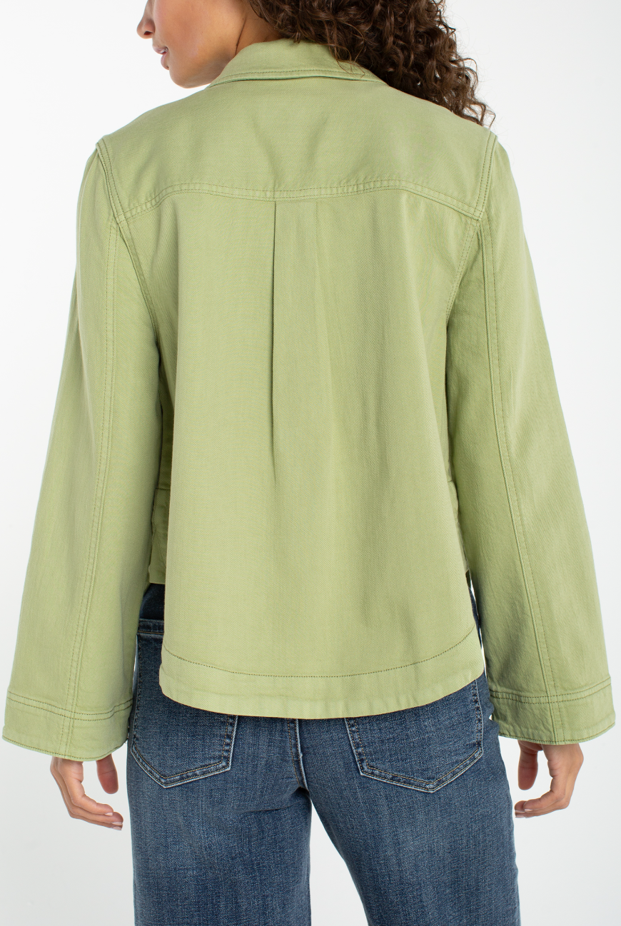 High Low Denim Shacket