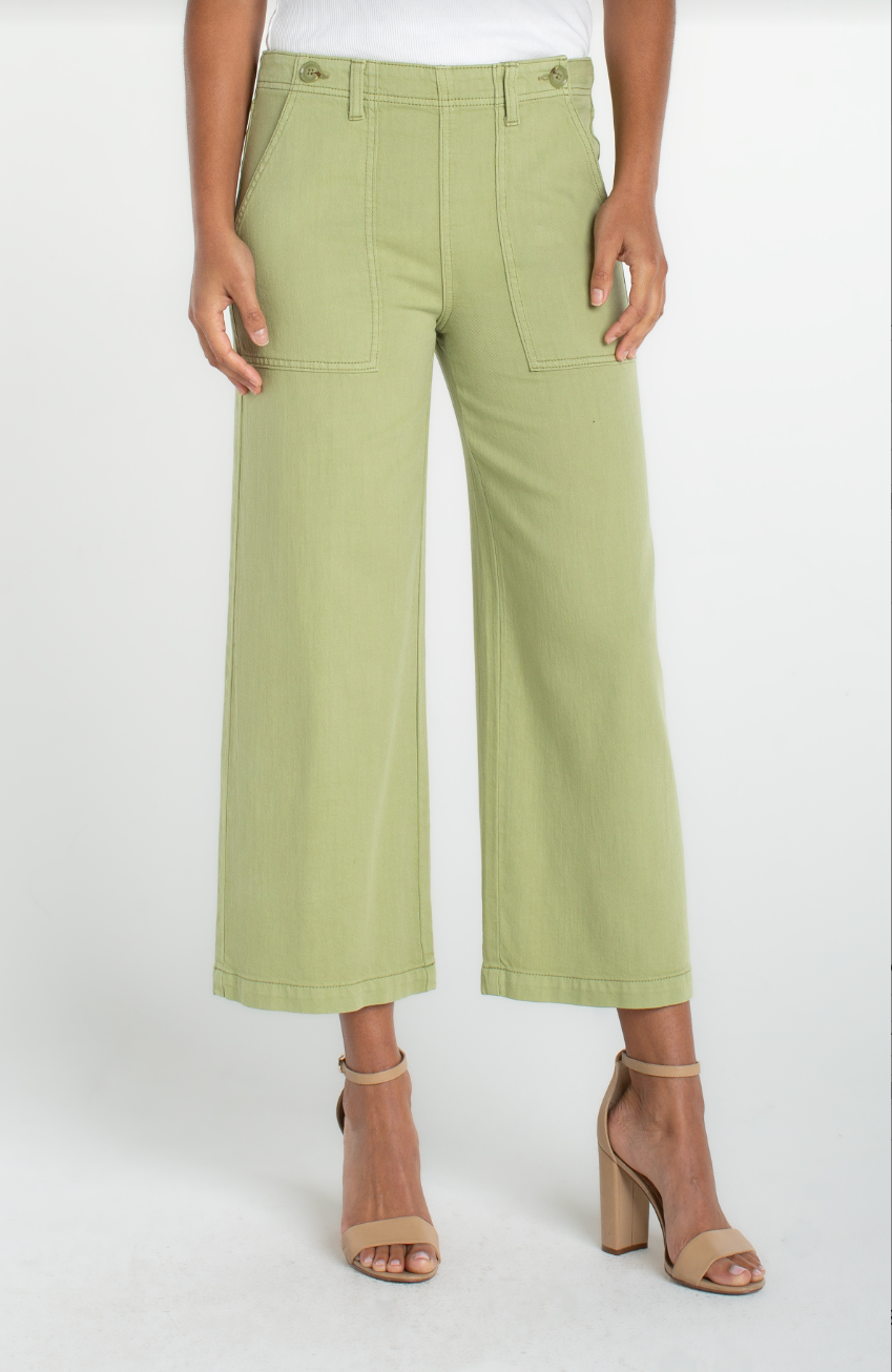 Stride Wide Leg Cargo Crop- Lotus