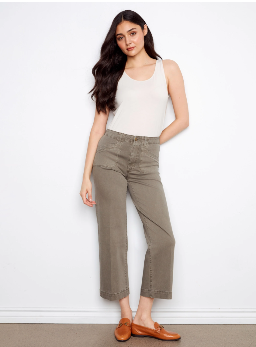 Cropped Wide Leg Pants