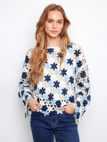 Crochet Sweater- Blue