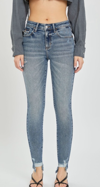 Cello Mid-rise Skinny Ankle-Tint
