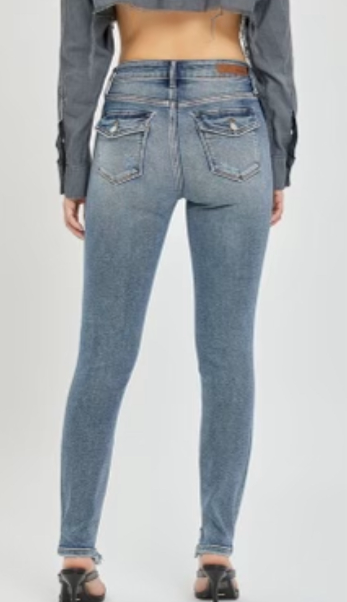 Cello Mid-rise Skinny Ankle-Tint