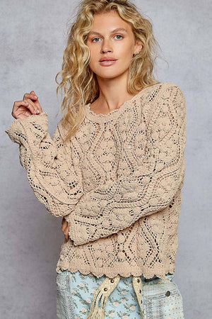Crochet Sweater-Mocha