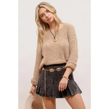 The Perfect Pullover- Tan